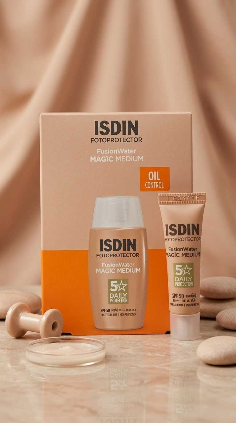 ISDIN Caja con 12pz de Tubo Fusion Water Magic Medium