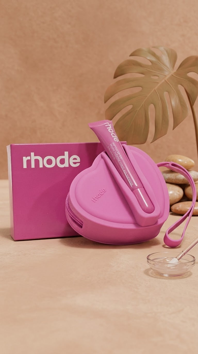 rhode Lip Case Surtido (Raspberry Jelly, Ribbon, Peach Pit, Espresso, Guava Spritz, Shortcake, Taost, Salty Tan)
