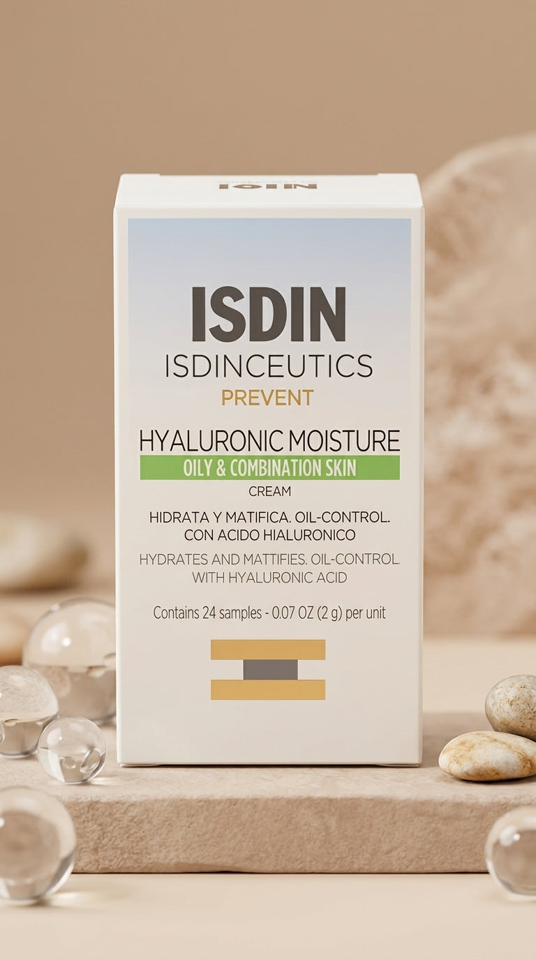 ISDIN Hyaluronic Moisture Oily & Combination Skin Cream 24 Samples - 0.07 OZ
