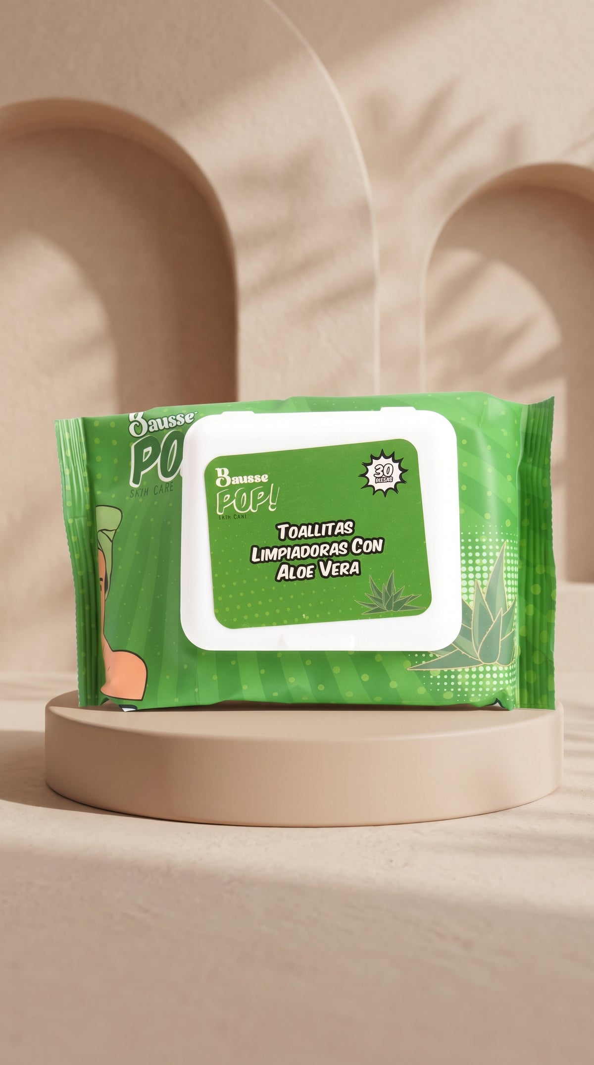 Bausse POP! Toallitas Limpiadoras Con Aloe Vera