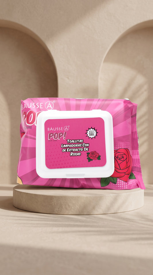 Bausse Á POP! Toallitas Limpiadoras Con Extracto de Rosas