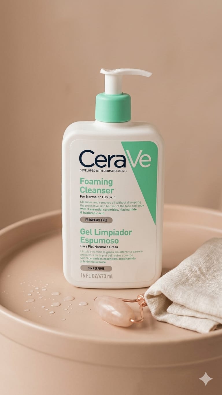 Gel limpiador espumoso cerave 473ml