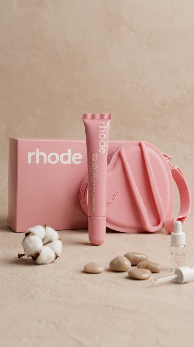 rhode Lip Case Surtido (Raspberry Jelly, Ribbon, Peach Pit, Espresso, Guava Spritz, Shortcake, Taost, Salty Tan)